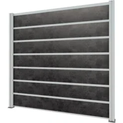 Gutta Sichtschutzzaun-Element Weiß 202 Cm X 186 Cm Schichtstoff Anthrazit