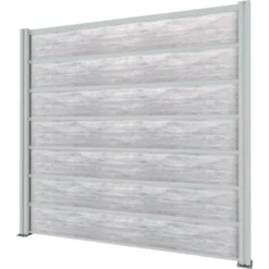Gutta Sichtschutzzaun-Element Weiß 202 Cm X 186 Cm Schichtstoff Betonoptik