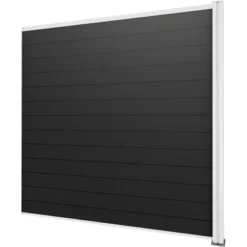 Gutta Sichtschutzzaun-Erweiterungselement Weiß 202 Cm X 186 Cm WPC Dielen Grau