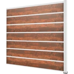 Gutta Sichtschutzzaun-Erweiterungsele. Weiß 202 Cm X 186 Cm Schichtst. Rostoptik