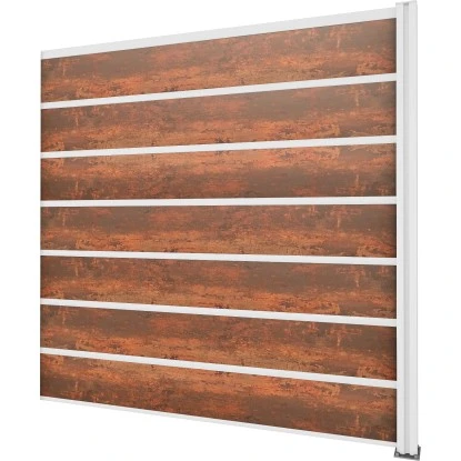 Gutta Sichtschutzzaun-Erweiterungsele. Weiß 202 Cm X 186 Cm Schichtst. Rostoptik 1 Gutta Sichtschutzzaun-Erweiterungsele. Weiß 202 Cm X 186 Cm Schichtst. Rostoptik