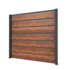 Gutta Sichtschutzzaun-Element Anthrazit 202 Cm X 186 Cm Schichtst. Rostoptik