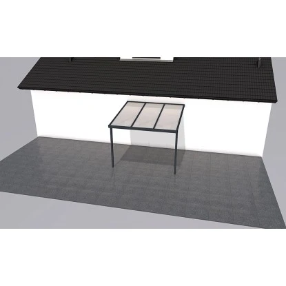 Gutta Terrassenüberdachung Premium 309 Cm X 306 Cm Anthrazit Polycarbonat Streif 2 Gutta Terrassenüberdachung Premium 309 Cm X 306 Cm Anthrazit Polycarbonat Streif – Bild 2