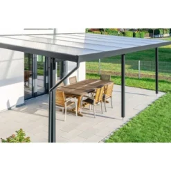 Gutta Terrassendach Prem. Anthrazit Stegpl PC Streifen Weiß 6.110 Mm X 4.060 Mm -Vitavia Verkäufe 858129 4622 4
