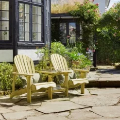 Axi Doppelter Gartenstuhl Mit Tisch Valerie Holz 175 CmNatur -Vitavia Verkäufe 8720365061950 1737 IA 03