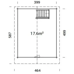 Palmako Holz-Gartenhaus - Unbehandelt 465 Cm X 499 Cm -Vitavia Verkäufe 883438 4980 03