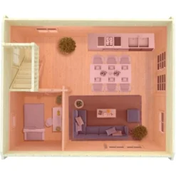 Palmako Holz-Gartenhaus - Unbehandelt 465 Cm X 499 Cm -Vitavia Verkäufe 883438 4980 04