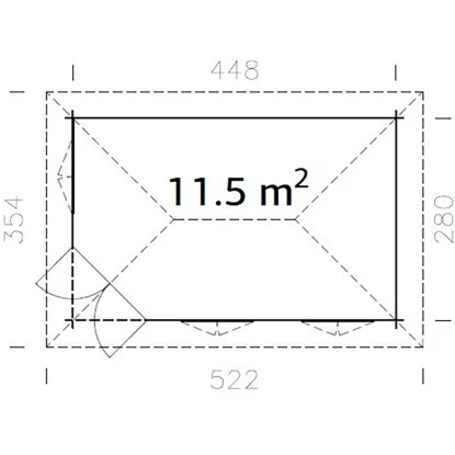 Palmako Holz-Pavilon Melanie 11,5 M² 3 Palmako Holz-Pavilon Melanie 11,5 M² – Bild 3