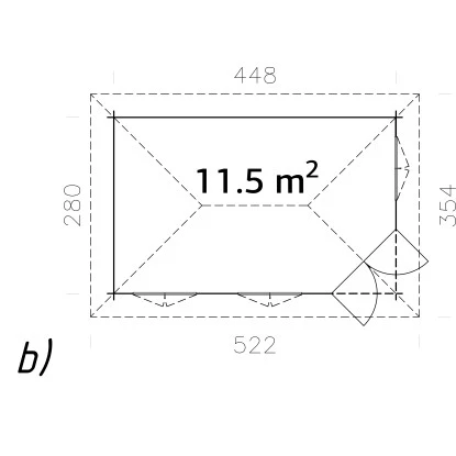 Palmako Holz-Pavilon Melanie 11,5 M² 4 Palmako Holz-Pavilon Melanie 11,5 M² – Bild 4