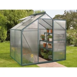 Vitavia Gewächshaus Triton 2500 HKP 4 Mm Dunkelgrün Inkl. Fundament