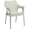 Stapelstuhl Vegas Silber/elfenbein