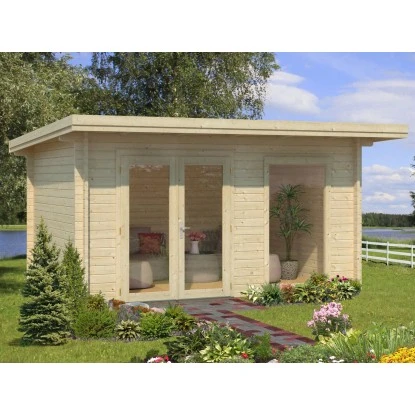 Palmako Heidi Holz-Gartenhaus Natur Pultdach Tauchgrundiert 410 Cm X 300 Cm 1 Palmako Heidi Holz-Gartenhaus Natur Pultdach Tauchgrundiert 410 Cm X 300 Cm