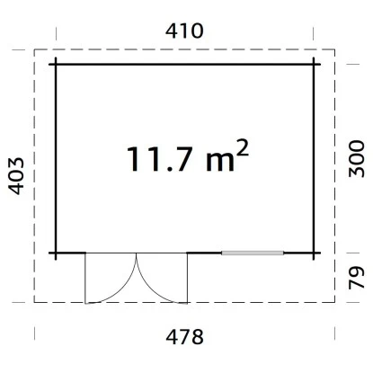 Palmako Heidi Holz-Gartenhaus Natur Pultdach Tauchgrundiert 410 Cm X 300 Cm 3 Palmako Heidi Holz-Gartenhaus Natur Pultdach Tauchgrundiert 410 Cm X 300 Cm – Bild 3