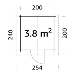 Palmako Vivian Holz-Gartenhaus Hellbraun Satteldach 200 Cm X 200 Cm -Vitavia Verkäufe 9035 4980 vivian38 bndip 2