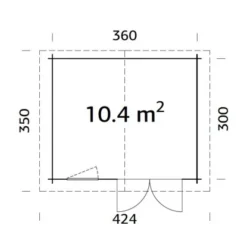Palmako Klara Holz-Gartenhaus Grau Satteldach Tauchgrundiert 360 Cm X 300 Cm 3 Palmako Klara Holz-Gartenhaus Grau Satteldach Tauchgrundiert 360 Cm X 300 Cm -Vitavia Verkäufe 9211 4980 klara104 gydip 2