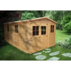Timbela Gartenhaus Holz M337 15 M² Mit Fenstern Ohne Boden -Vitavia Verkäufe 925579 11023400 M337 AB 04