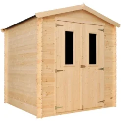 Timbela Holz-Gartenhaus M343C 3,53 M² Mit Kleinen Fenstern Ohne Boden -Vitavia Verkäufe 925708 11023400 M343C S 02
