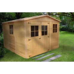 Timbela Gartenhaus Holz M335 9 M² Mit Fenstern Ohne Boden