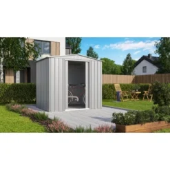 Globel Metall-Gerätehaus Silber Metallic 4,1 M² 5 Globel Metall-Gerätehaus Silber Metallic 4,1 M² -Vitavia Verkäufe 9340976000767 2298 1