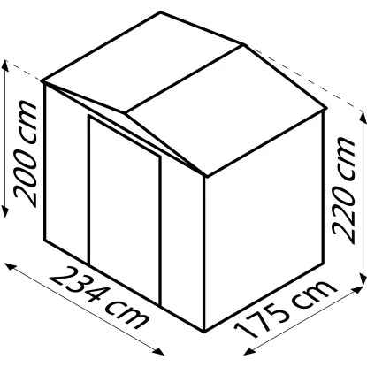 Globel Metall-Gerätehaus Silber Metallic 4,1 M² 2 Globel Metall-Gerätehaus Silber Metallic 4,1 M² – Bild 2