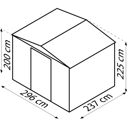 Globel Gerätehaus Tower 108 B X T: 296 Cm X 237 Cm Jade 2 Globel Gerätehaus Tower 108 B X T: 296 Cm X 237 Cm Jade – Bild 2