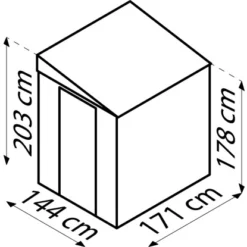Globel Anlehnhaus Lean-To 56 B X T: 144 Cm X 171 Cm Jade -Vitavia Verkäufe 9340976009517 2298 3