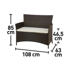 Gartenmöbel-Set Canera 4-teilig Polyrattan Braun -Vitavia Verkäufe 9423666 VM01