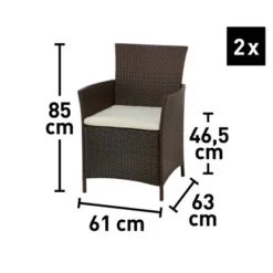 Gartenmöbel-Set Canera 4-teilig Polyrattan Braun -Vitavia Verkäufe 9423666 VM02