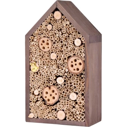 Insektenhotel Spitzdach Groß Braun FSC® 1 Insektenhotel Spitzdach Groß Braun FSC®