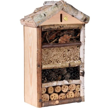 Insektenhotel Rustikal Groß Mit Astschindeln FSC® 1 Insektenhotel Rustikal Groß Mit Astschindeln FSC®