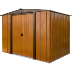 Spacemaker Metall-Gerätehaus Holzfarben 4 M²