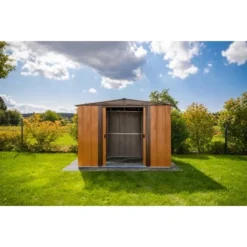 Spacemaker Metall-Gerätehaus Holzfarben 4 M² -Vitavia Verkäufe 947843 1741 04