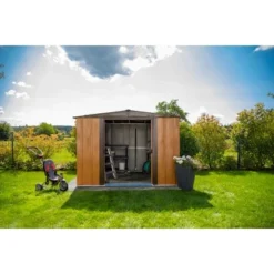 Spacemaker Metall-Gerätehaus Holzfarben 4 M² -Vitavia Verkäufe 947843 1741 06