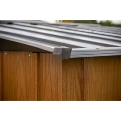 Spacemaker Metall-Gerätehaus Holzfarben 4 M² -Vitavia Verkäufe 947843 1741 08