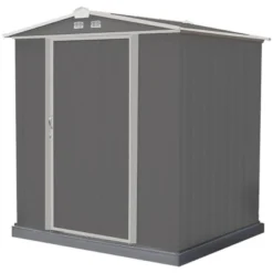 Spacemaker Metall-Gerätehaus 6x5 Ezee Charcoal BxT: 177 Cm X 157 Cm