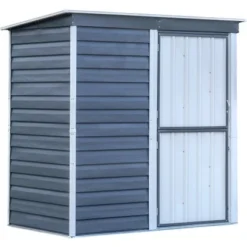 Spacemaker Metall-Gerätehaus 6x4 Anthrazit BxT: 203 Cm X 116 Cm