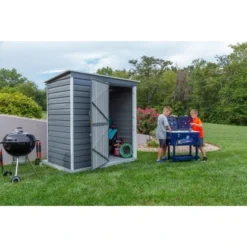 Spacemaker Metall-Gerätehaus 6x4 Anthrazit BxT: 203 Cm X 116 Cm -Vitavia Verkäufe 947850 1741 06