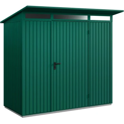 Ecostar Gerätehaus Trend Mit Pultdach Typ 1 RAL6005 Moosgrün Einzeltür 1 Ecostar Gerätehaus Trend Mit Pultdach Typ 1 RAL6005 Moosgrün Einzeltür