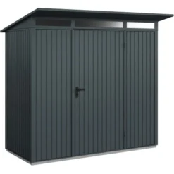 Ecostar Gerätehaus Trend Mit Pultdach Typ 1 RAL7016 Anthrazitgrau Einzeltür