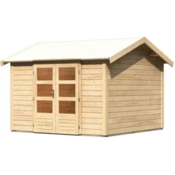 Karibu Holz-Gartenhaus Timra Naturbelassen Satteldach 300 Cm X 300 Cm -Vitavia Verkäufe 960420 3739 03