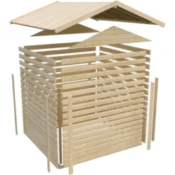 Karibu Holz-Gartenhaus Timra Terragrau Satteldach Lackiert 240 Cm X 244 Cm -Vitavia Verkäufe 960442 3739 17