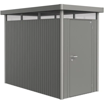 Biohort Metall-Gerätehaus HighLine Quarzgrau Metallic 3,5 M² Einzeltür Seitlich 1 Biohort Metall-Gerätehaus HighLine Quarzgrau Metallic 3,5 M² Einzeltür Seitlich