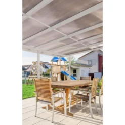 Gutta Terrassendach Premium Weiß Stegplatten PC SO Bronze 7.120 Mm X 5.060 Mm