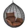 Home Deluxe Hängesessel-Korb Cielo Aus Polyrattan Grau