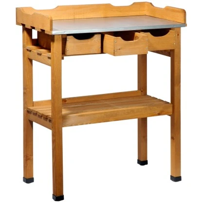 Pflanztisch Mit 3 Schubladen Und 2 Ablageflächen 2 Pflanztisch Mit 3 Schubladen Und 2 Ablageflächen – Bild 2