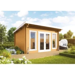 Wolff Finnhaus Holz-Gartenhaus Trondheim 44-C XL Natur Geölt BxT: 430 X 480 Cm