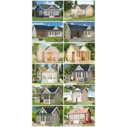 Alpholz Holz-Gartenhaus Satteldach Druckimprägniert 400 Cm X 340 Cm -Vitavia Verkäufe 98x1000px ClockHouse.jpg 3