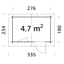 Palmako Klara Holz-Gartenhaus Hellbraun Satteldach 276 Cm X 180 Cm -Vitavia Verkäufe 99042 4980 klara47 bndip 2