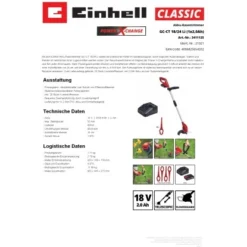 Einhell Power X-Change Akku-Rasentrimmer GC-CT 18/24 Li Mit 2 Ah-Akku 32 Einhell Power X-Change Akku-Rasentrimmer GC-CT 18/24 Li Mit 2 Ah-Akku -Vitavia Verkäufe DE GC CT 18 24 Li 1x2 0Ah