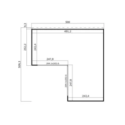 Lasita Maja Gartenhaus Domeo 6 Schwedenrot 500 Cm X 500 Cm -Vitavia Verkäufe Domeo 6 41291 Grundriss 1